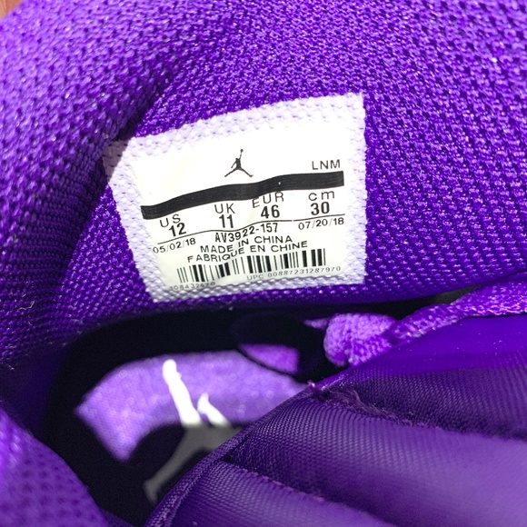 💜Air Jordan Legacy 312 L.A Lakers Men's size 12💛 - Picture 5 of 8